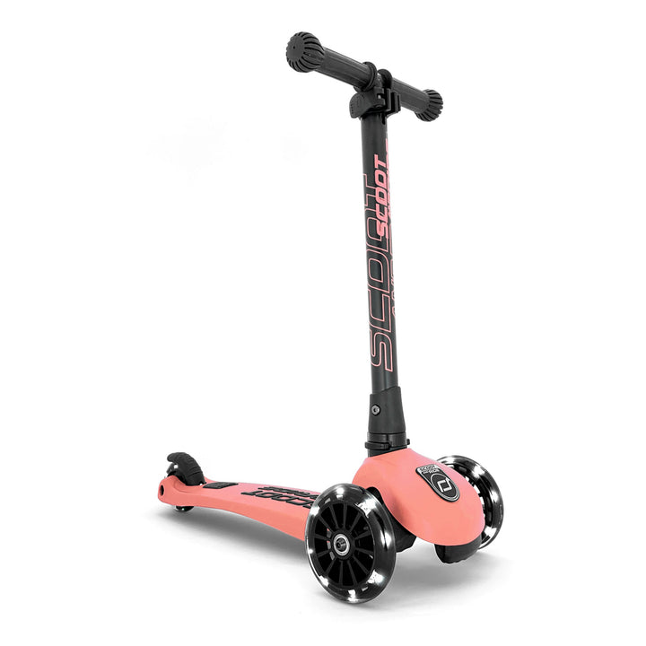 Scoot & Ride Stand-up Push Scooter for Children Ages 3-6, Highwaykick 3, Peach