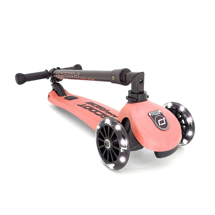 Scoot & Ride Stand-up Push Scooter for Children Ages 3-6, Highwaykick 3, Peach