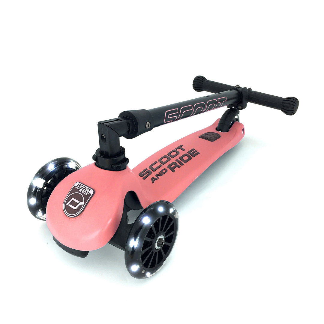 Scoot & Ride Stand-up Push Scooter for Children Ages 3-6, Highwaykick 3, Peach