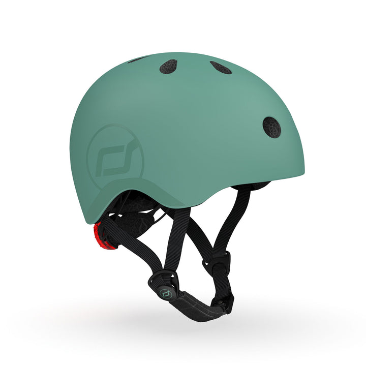 Scoot & Ride Kids Bike & Scooter Helmet w/LED Light, S-M, Forest(Open Box) - VMInnovations