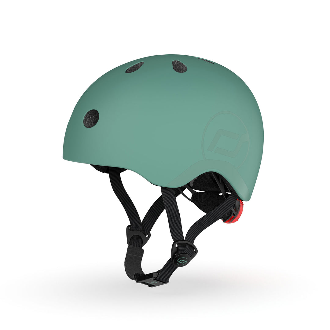 Scoot & Ride Kids Bike & Scooter Helmet w/LED Light, S-M, Forest(Open Box) - VMInnovations