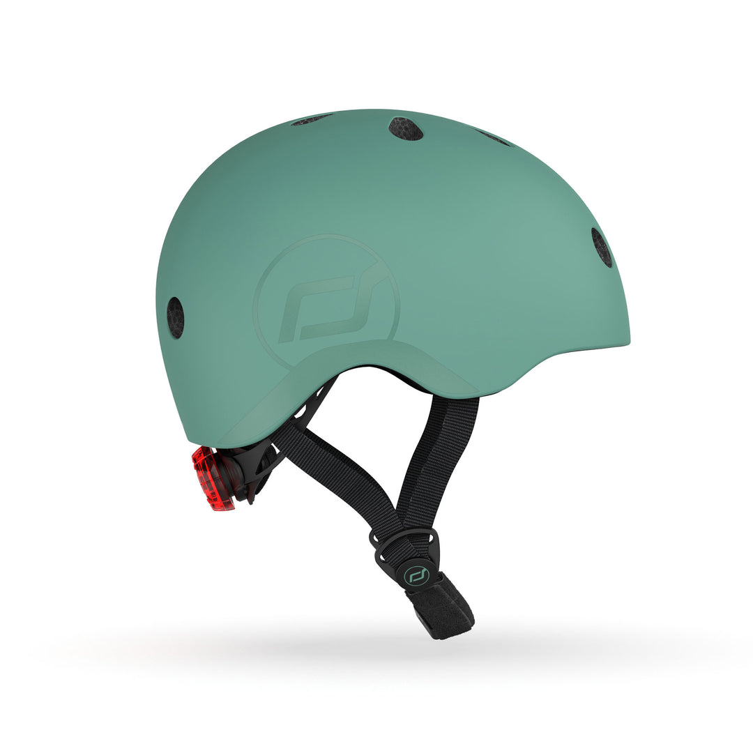 Scoot & Ride Toddler Kids Bike and Scooter Helmet with LED Light, S-M, Forest - VMInnovations