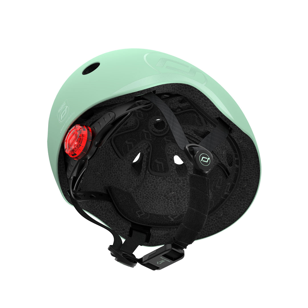 Scoot & Ride Toddler Kids Bike and Scooter Helmet with LED Light, S-M, Kiwi - VMInnovations