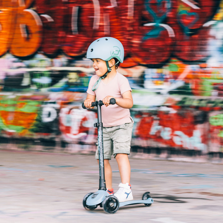Scoot & Ride Stand-up Push Scooter for Children Ages 3-6, Highwaykick 3, Steel
