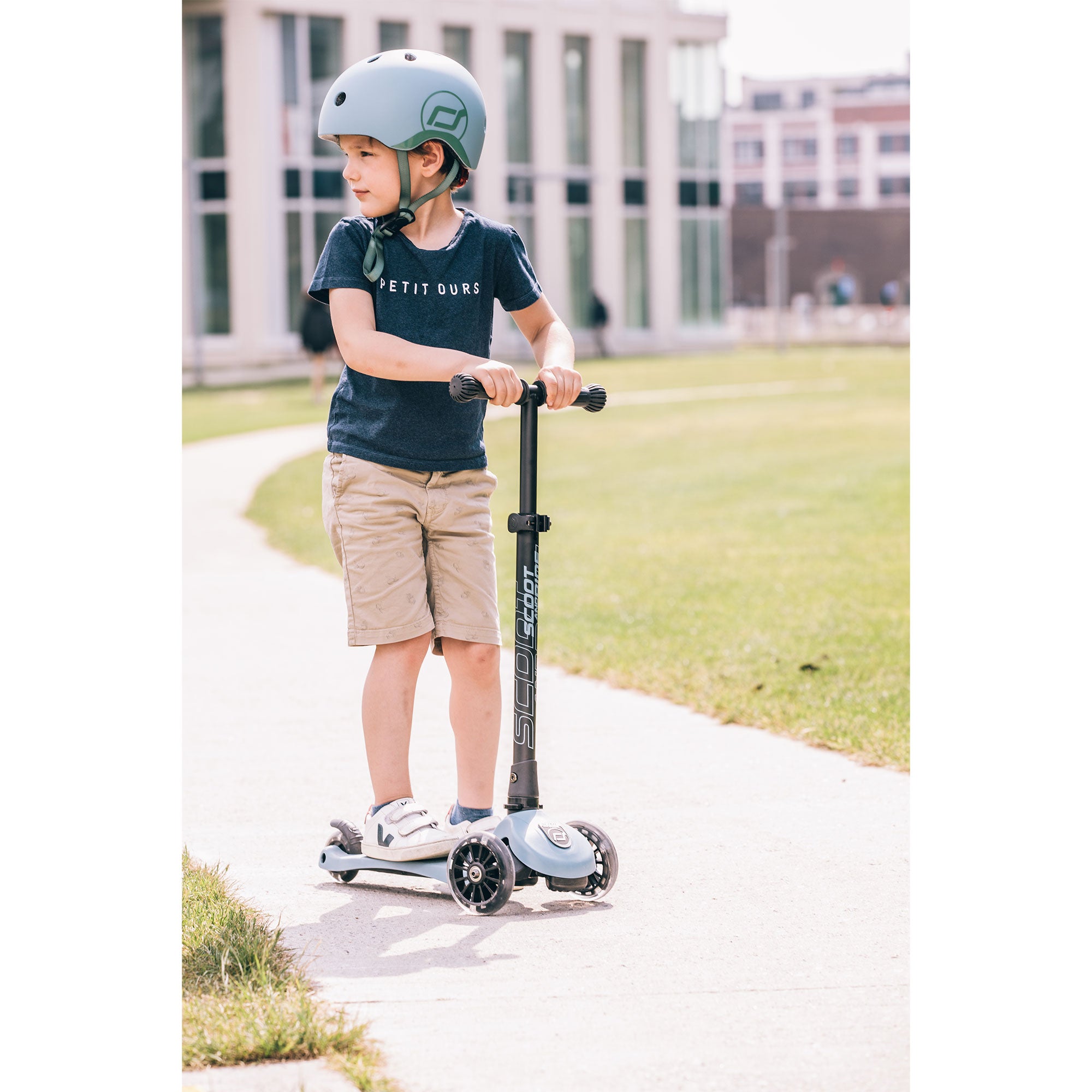 Scoot & Ride Stand-up Push Scooter for Ages 3-6, Highwaykick 3, Steel (Open Box) - VMInnovations