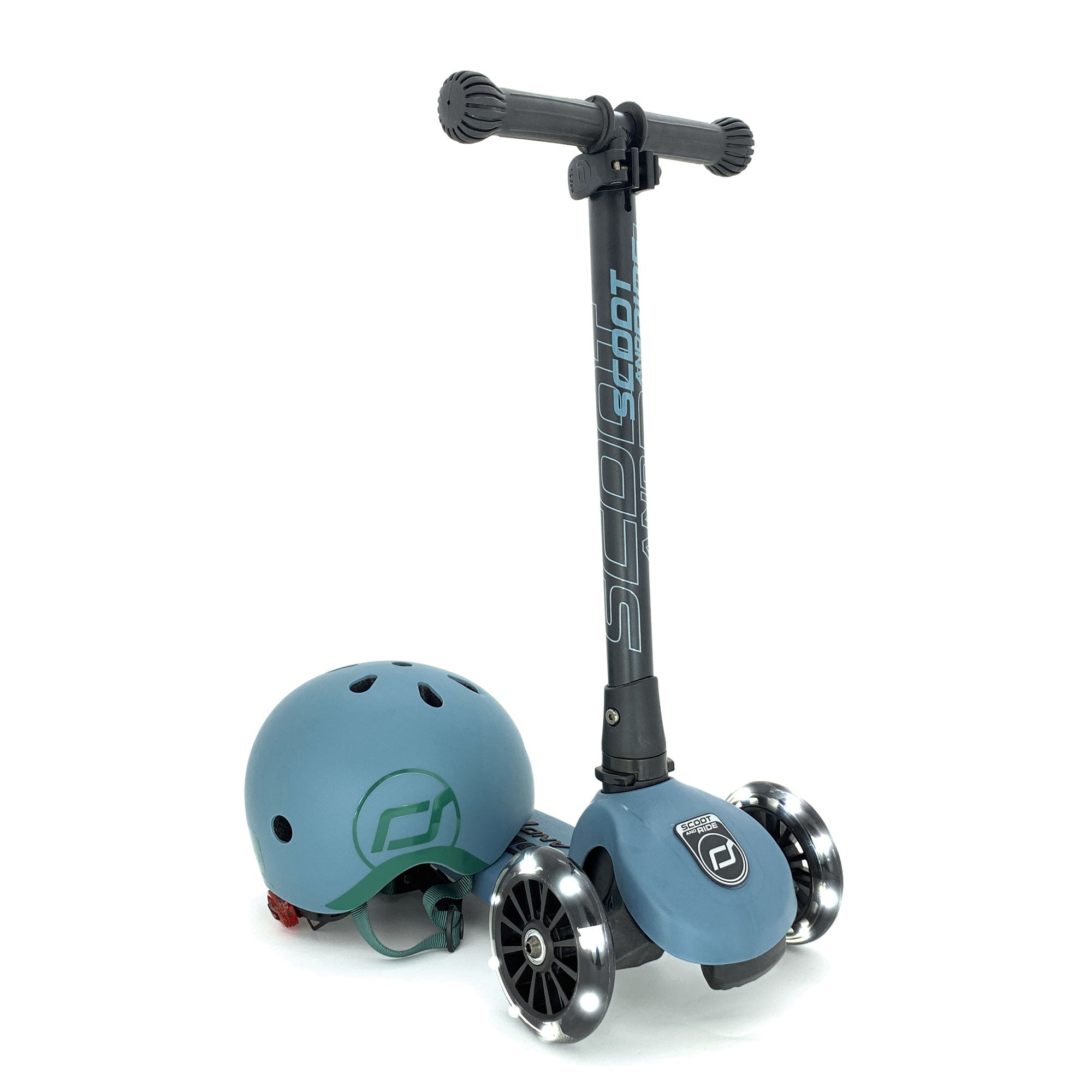 Scoot & Ride Stand-up Push Scooter for Ages 3-6, Highwaykick 3, Steel (Open Box) - VMInnovations