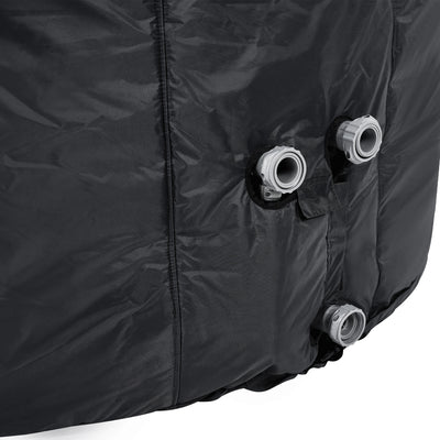 MSpa Round Inflatable 4 to 6 Person Bubble Spa w/ Energy Efficient Cover, Mono - VMInnovations