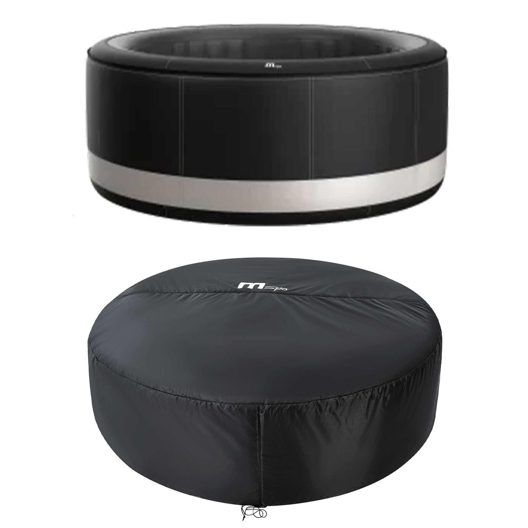 MSpa Round Inflatable Bubble Spa with Energy Efficient Cover, Super Camaro - VMInnovations