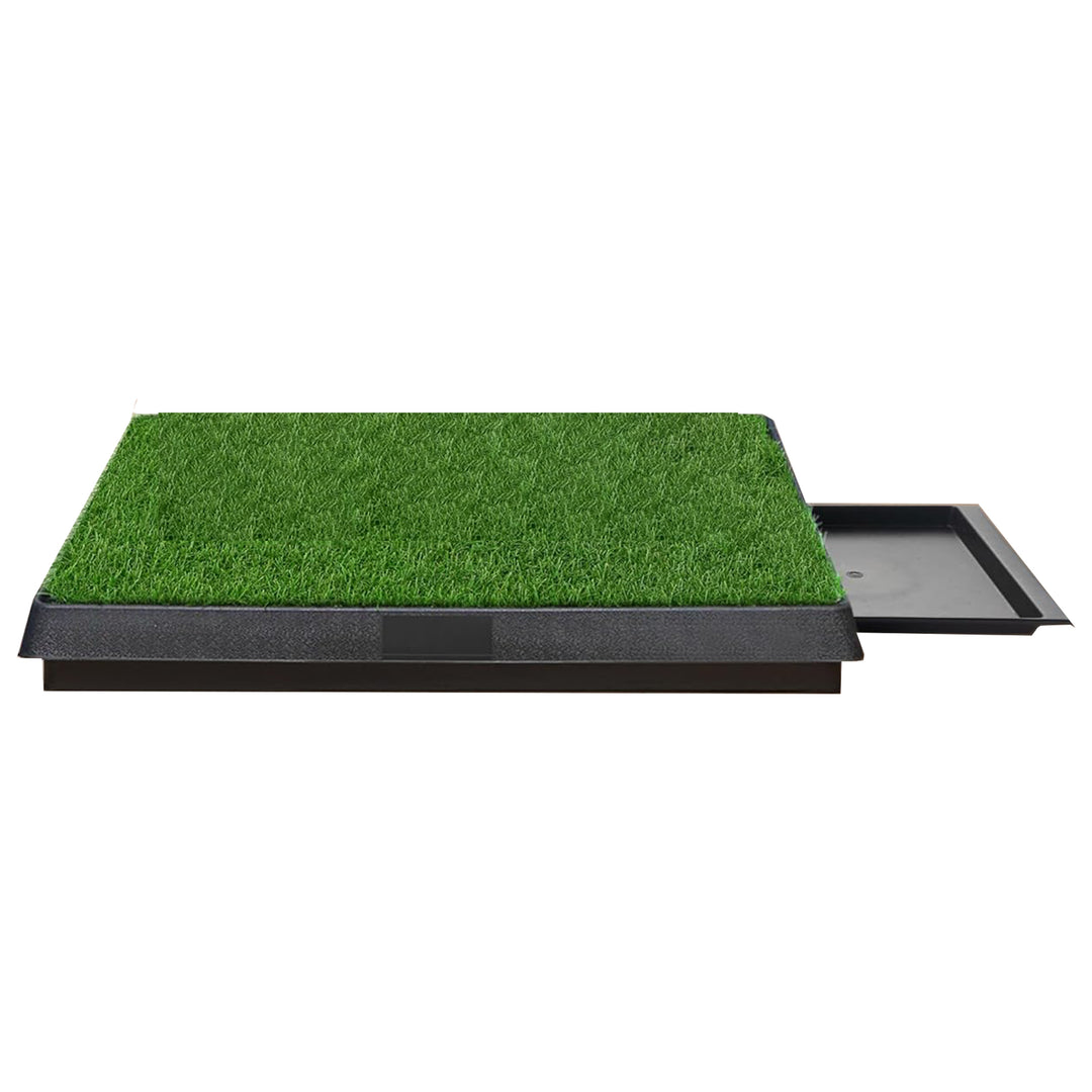 COZIWOW Dog Grass Pad with Tray and 3 Layer System for Puppy Training, Green