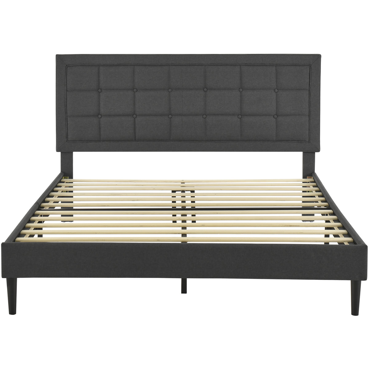 DeCoro Mornington Upholstered 2.0Platform FullSize Bed Frame&Headboard(Open Box) - VMInnovations