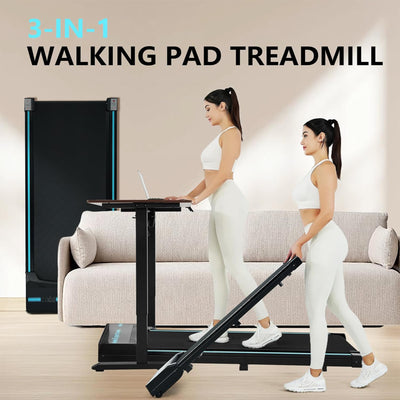 Ksports Under Desk Walking Pad Classic Treadmill with Wheels and Remote, (Used)