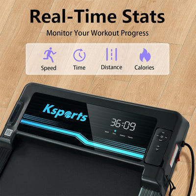 Ksports Under Desk Walking Pad Treadmill w/ Manual Incline&Wheels, 2.5 HP (Used) - VMInnovations