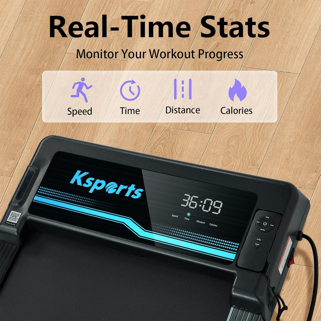 Ksports Under Desk Walking Pad Treadmill w/Manual Incline, 2.5 HP (Open Box)