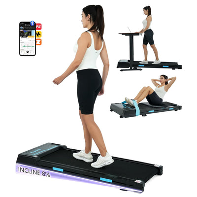 Ksports Under Desk Walking Pad Treadmill w/ Manual Incline&Wheels, 2.5 HP (Used) - VMInnovations