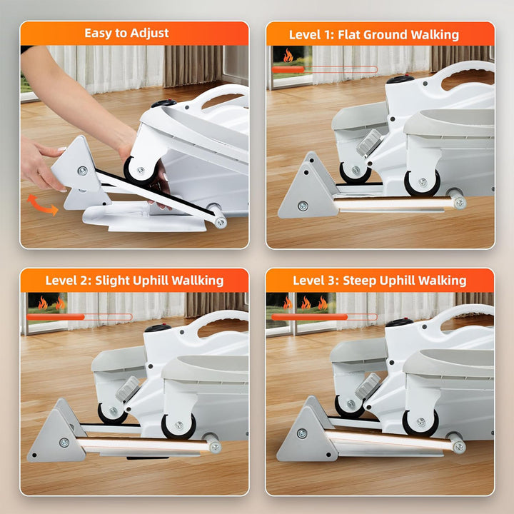 Ksports Mini Elliptical Machine w/3-Level Incline and LED Display, White (Used) - VMInnovations