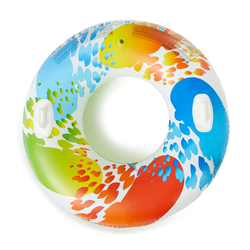 INTEX Inflatable Color Whirl Floating Tube Raft with Handles - (Open box)