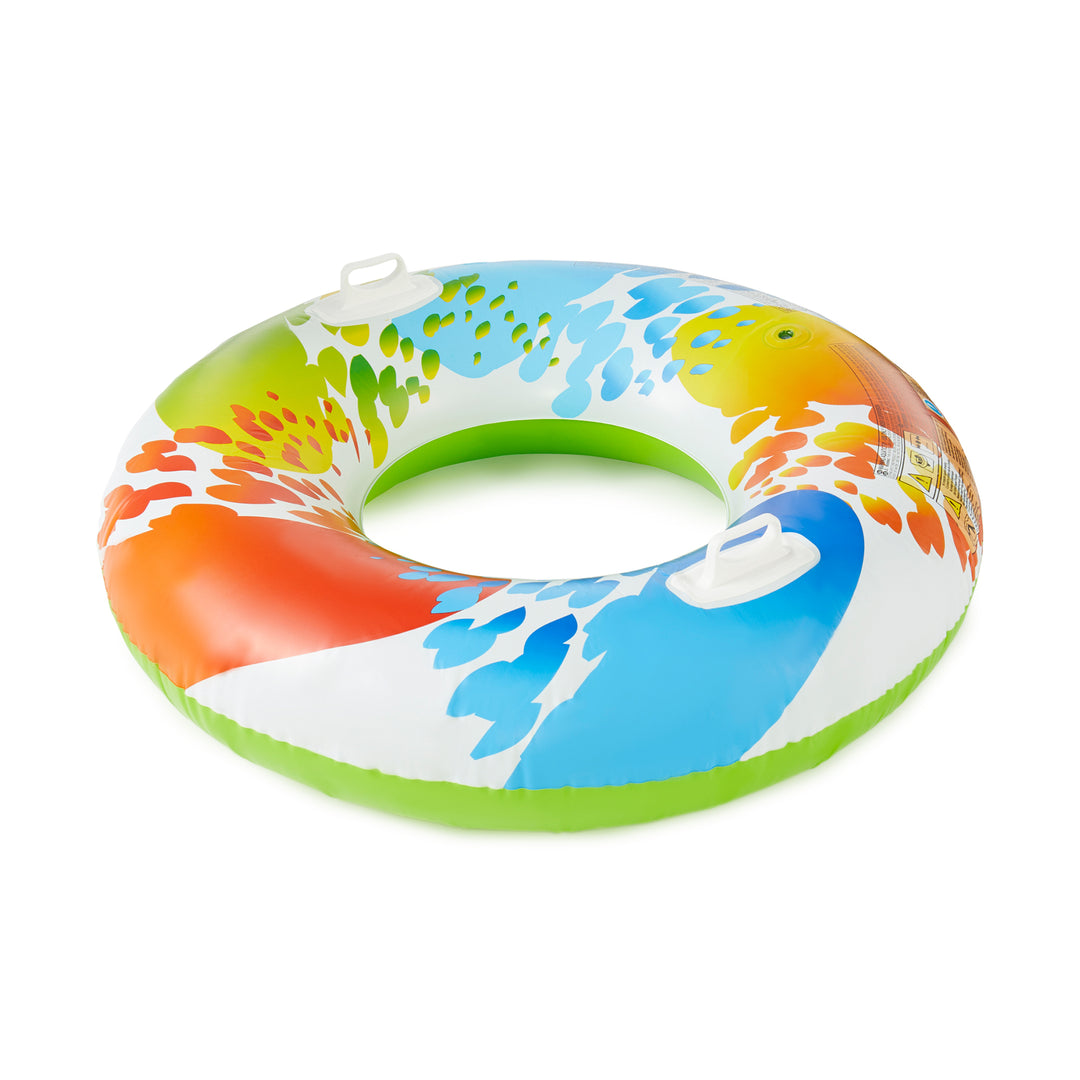 Intex 58202EP Inflatable 48" Color Whirl Tube Swimming Pool Raft with Handles