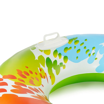 INTEX Inflatable Color Whirl Floating Tube Raft with Handles - (Open box) - VMInnovations