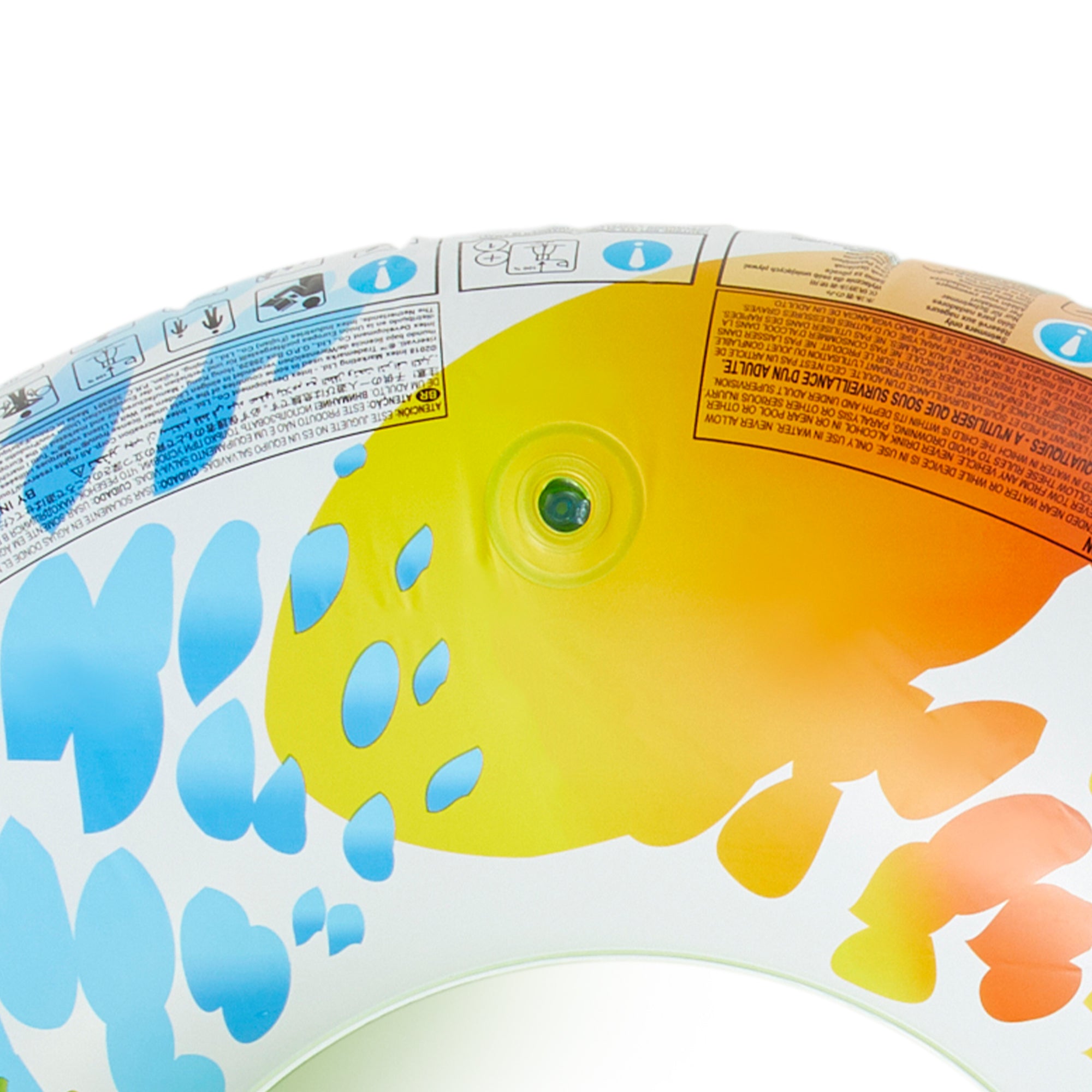 INTEX Inflatable Color Whirl Floating Tube Raft with Handles - Open box (8 Pack) - VMInnovations