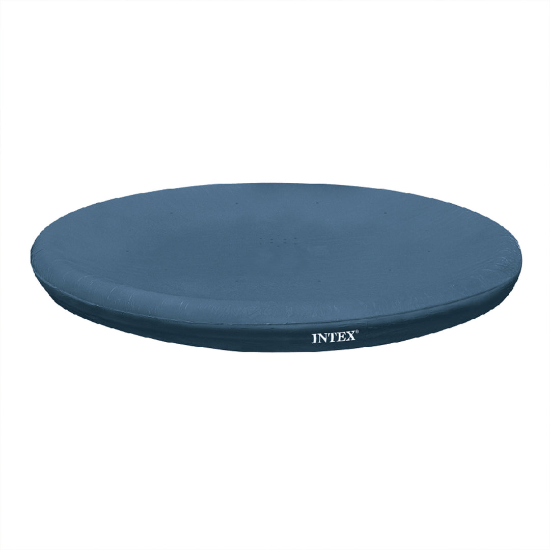 Intex 8' Easy Set Above Ground Swimming Pool Debris Vinyl Round Cover Tarp(Used) - VMInnovations