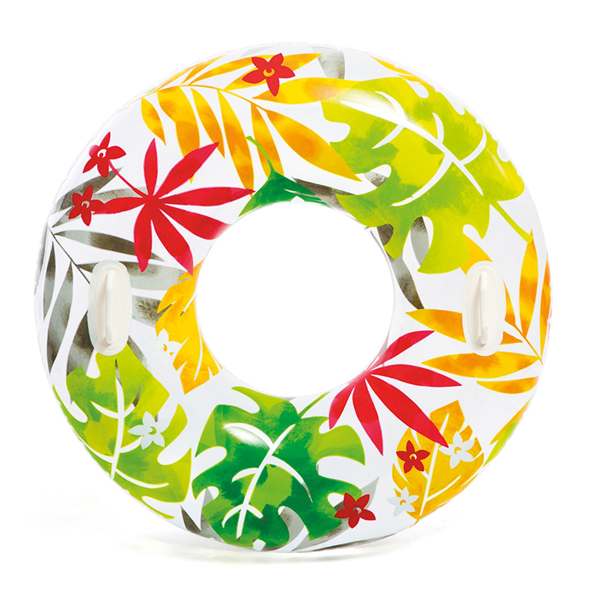 Intex Groovy Color Inflatable Tropical Flower Transparent Tube Raft (Used) - VMInnovations