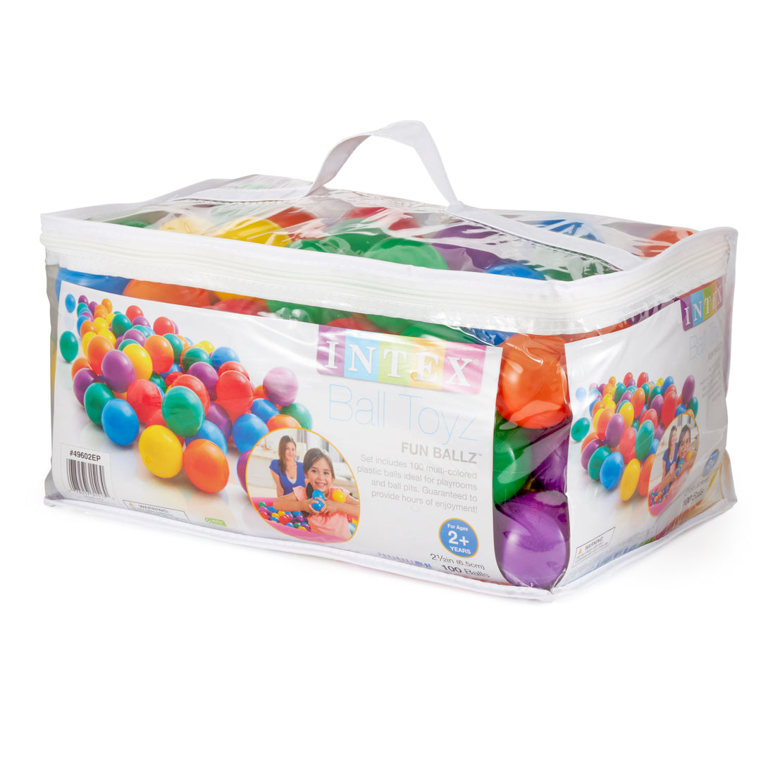 100-Pack Intex Small Plastic Multi-Colored Fun Ballz For A Ball Pit (6 Pack)