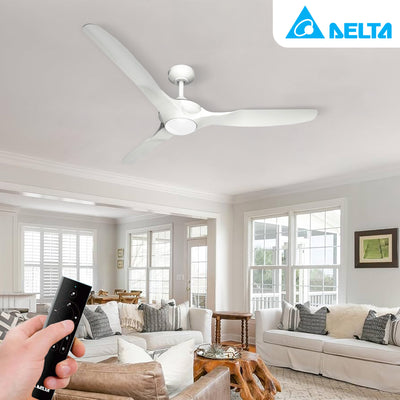 Delta Breez 52" Ceiling Fan with LED, Remote, Indoor/Outdoor, Benicia (Open Box) - VMInnovations