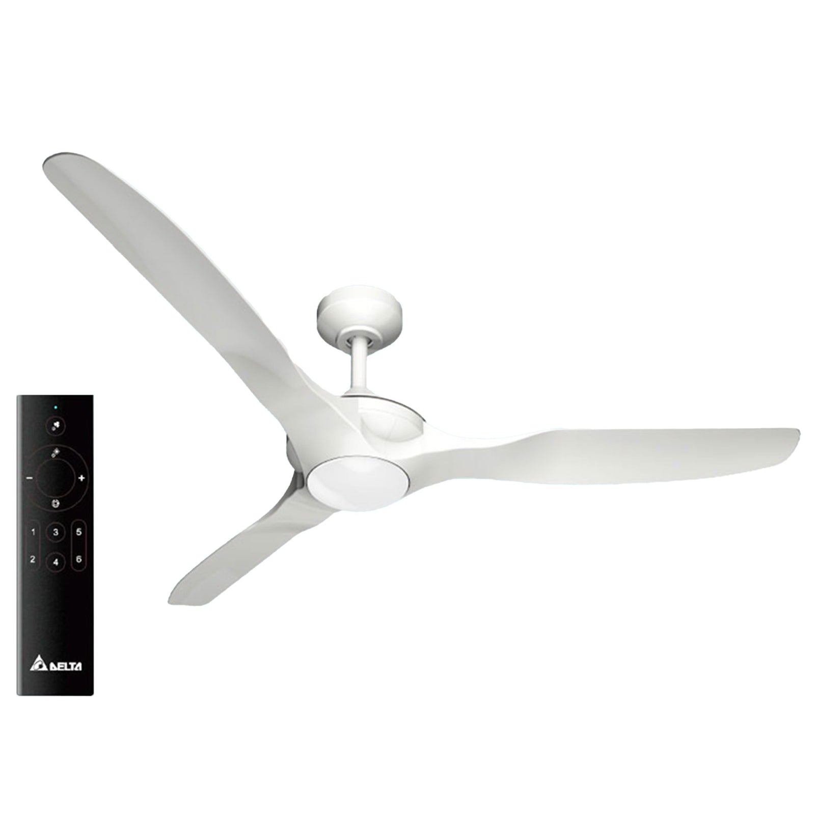 Delta Breez 52" Ceiling Fan with LED, Remote, Indoor/Outdoor, Benicia, White - VMInnovations