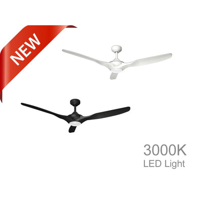 Delta Breez 52" Ceiling Fan with LED, Remote, Indoor/Outdoor, Benicia, White - VMInnovations