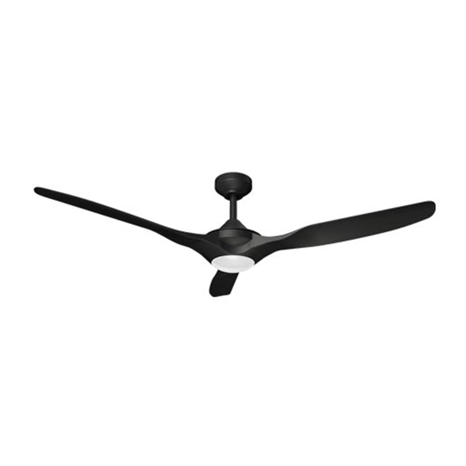 Delta Breez 52" Ceiling Fan with LED, Remote, Indoor/Outdoor, Benicia, Black - VMInnovations