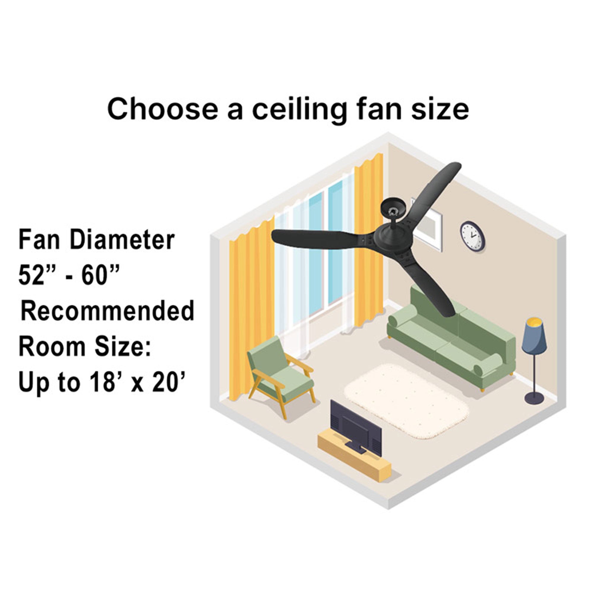 Delta Breez 52" Ceiling Fan with LED, Remote, Indoor/Outdoor, Benicia, Black - VMInnovations