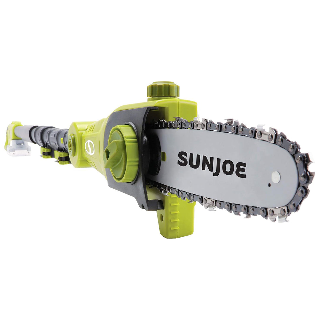 Sun Joe 24 Volt Cordless Pole Chainsaw, Electric Tree Trimmer (Open Box)