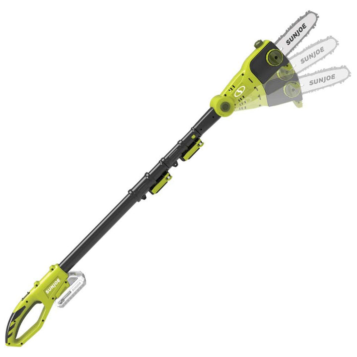 Sun Joe 24 Volt Cordless Pole Chainsaw, Electric Tree Trimmer (Open Box)