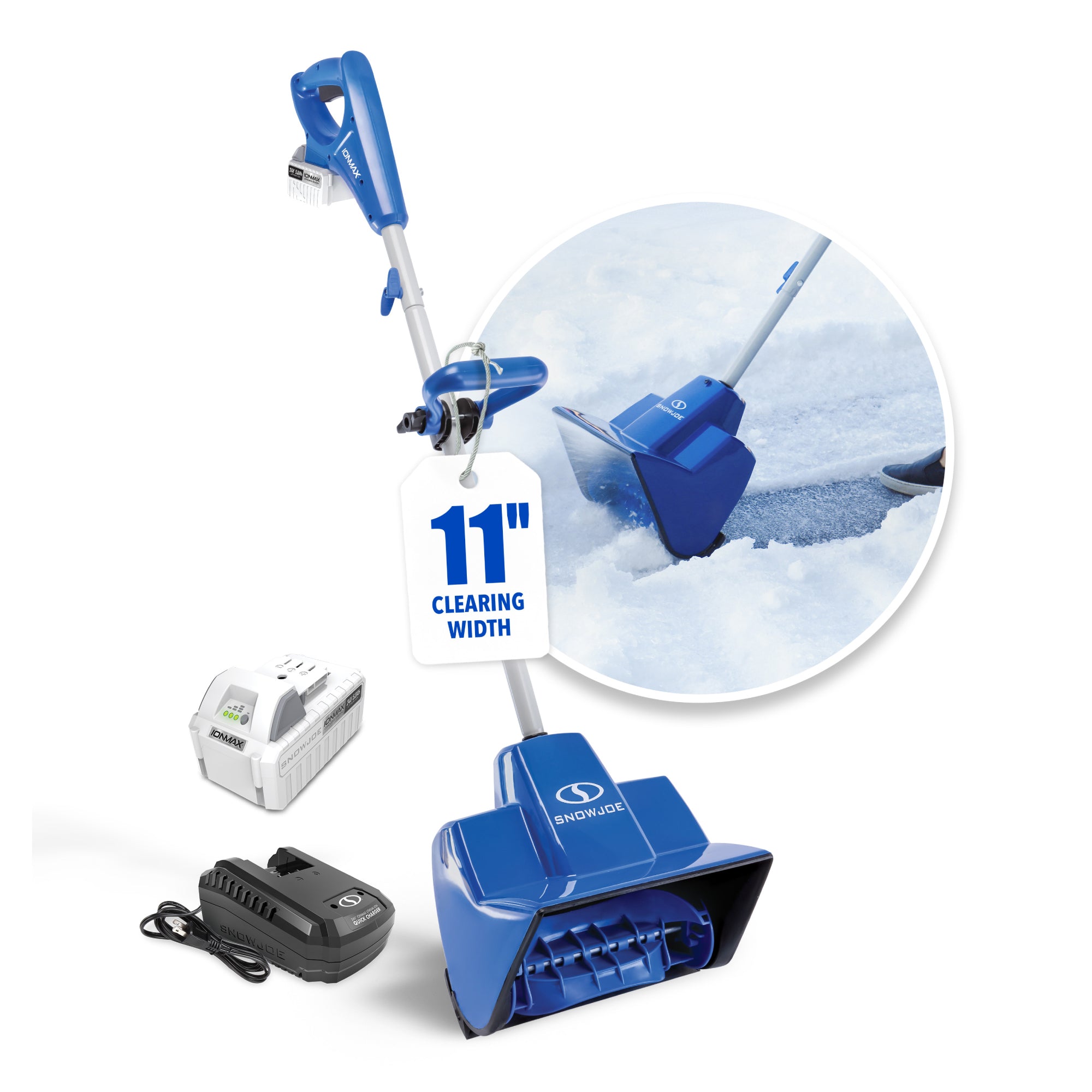 Snow Joe 24 Volt Cordless Snow Shovel Kit for Winter Snow, Blue (For Parts) - VMInnovations