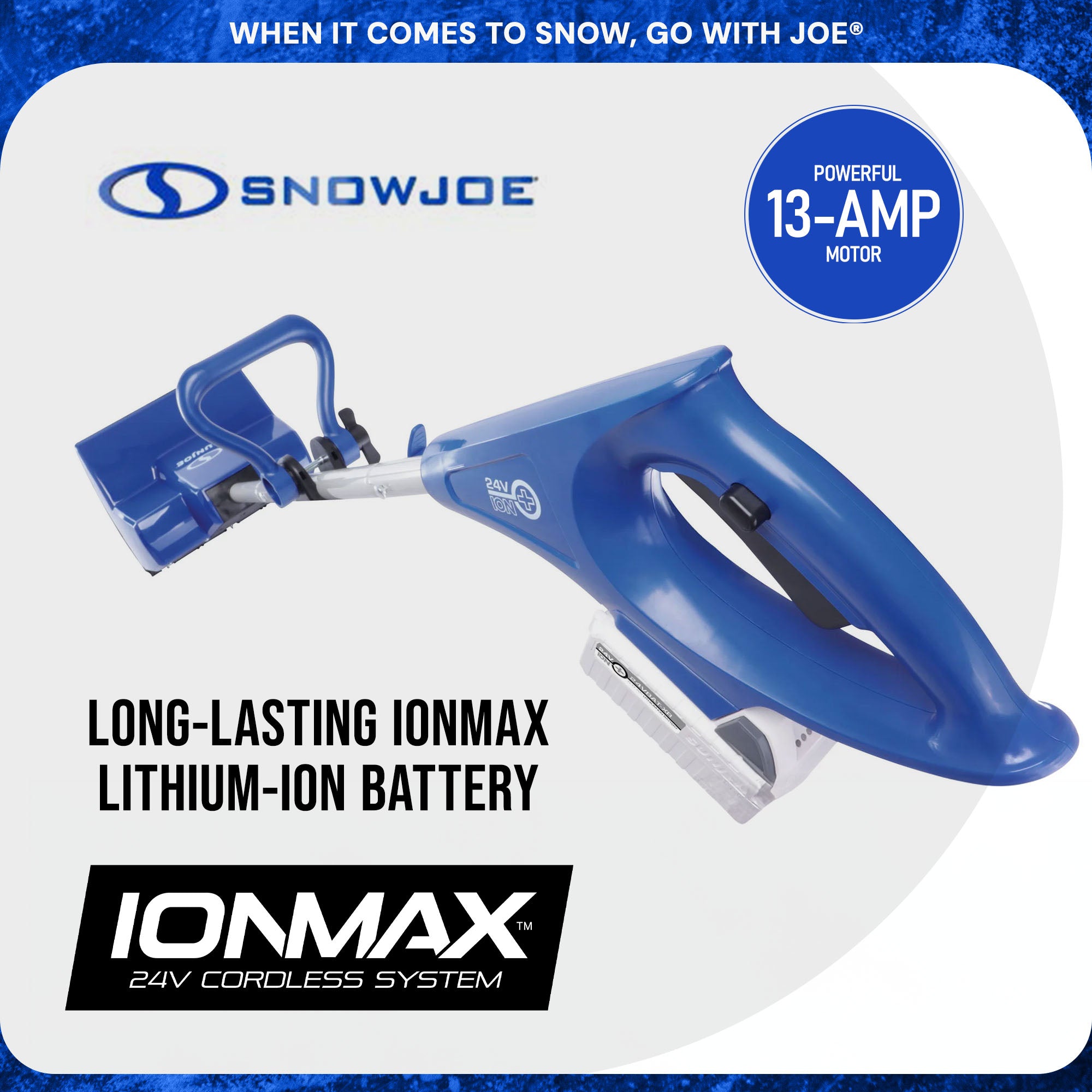 Snow Joe 24V Cordless Snow Shovel Kit with Blue Heat Ice Melt Pellets Deicer - VMInnovations