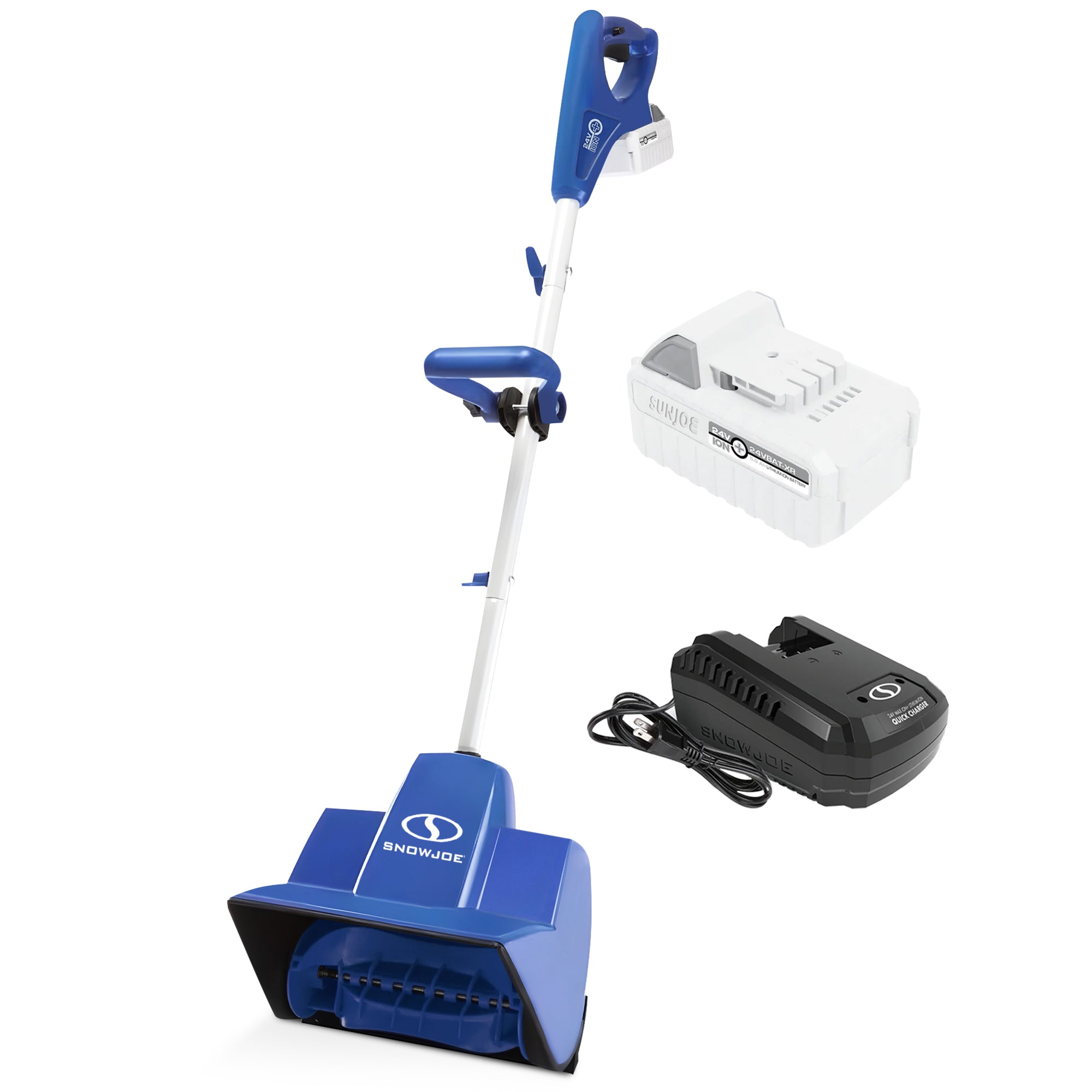 Snow Joe 24 Volt Cordless Snow Shovel Kit for Winter Snow, Blue (For Parts)