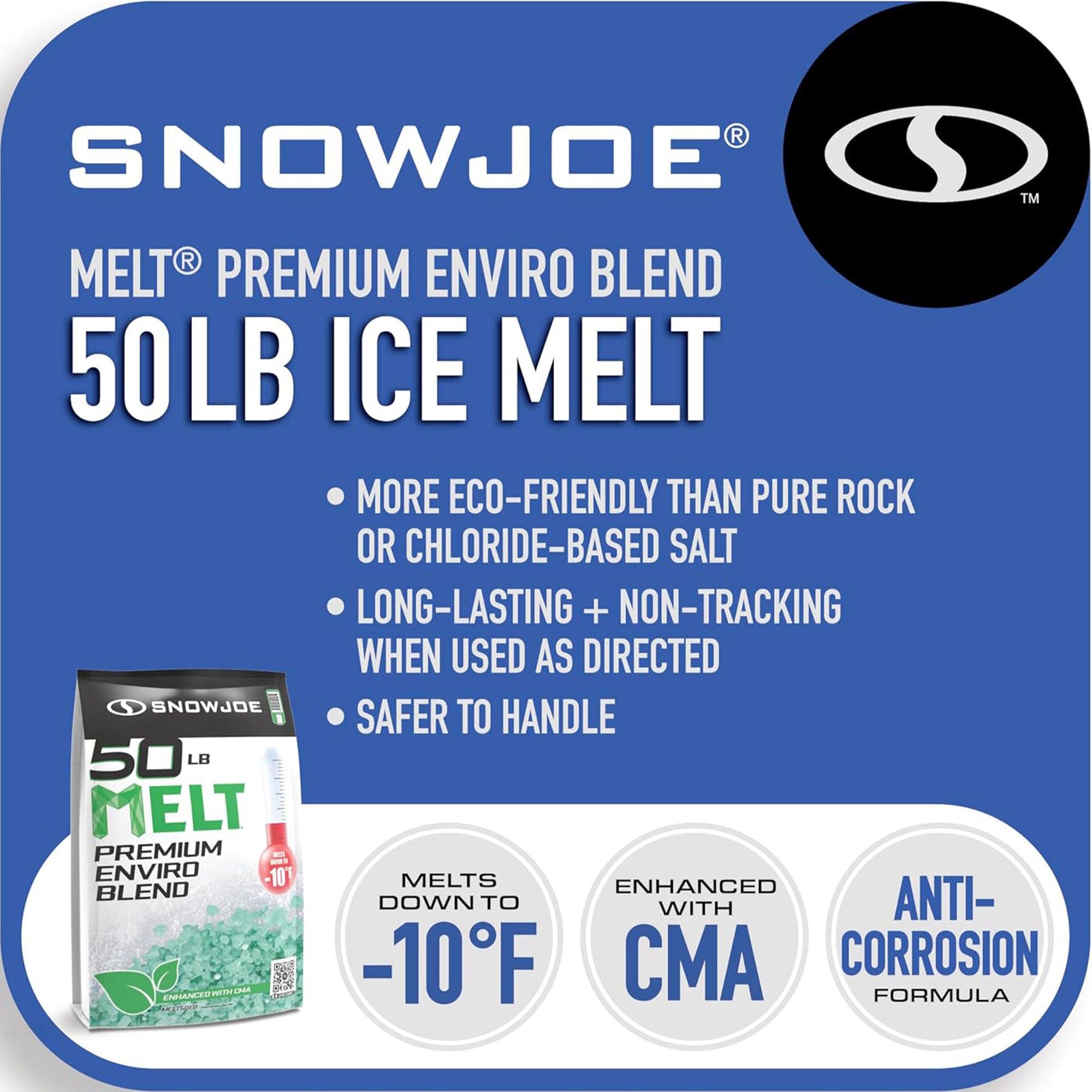Snow Joe 5 Pk Ice Melt Pellets Deicer and Snow Removal for Driveway, 50lb, Green - VMInnovations