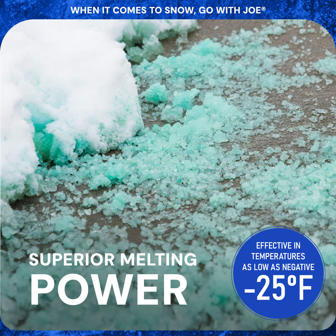 Blue Heat Ice Melt Pellets Deicer and Snow Removal for Driveway, 50 Pounds, Blue