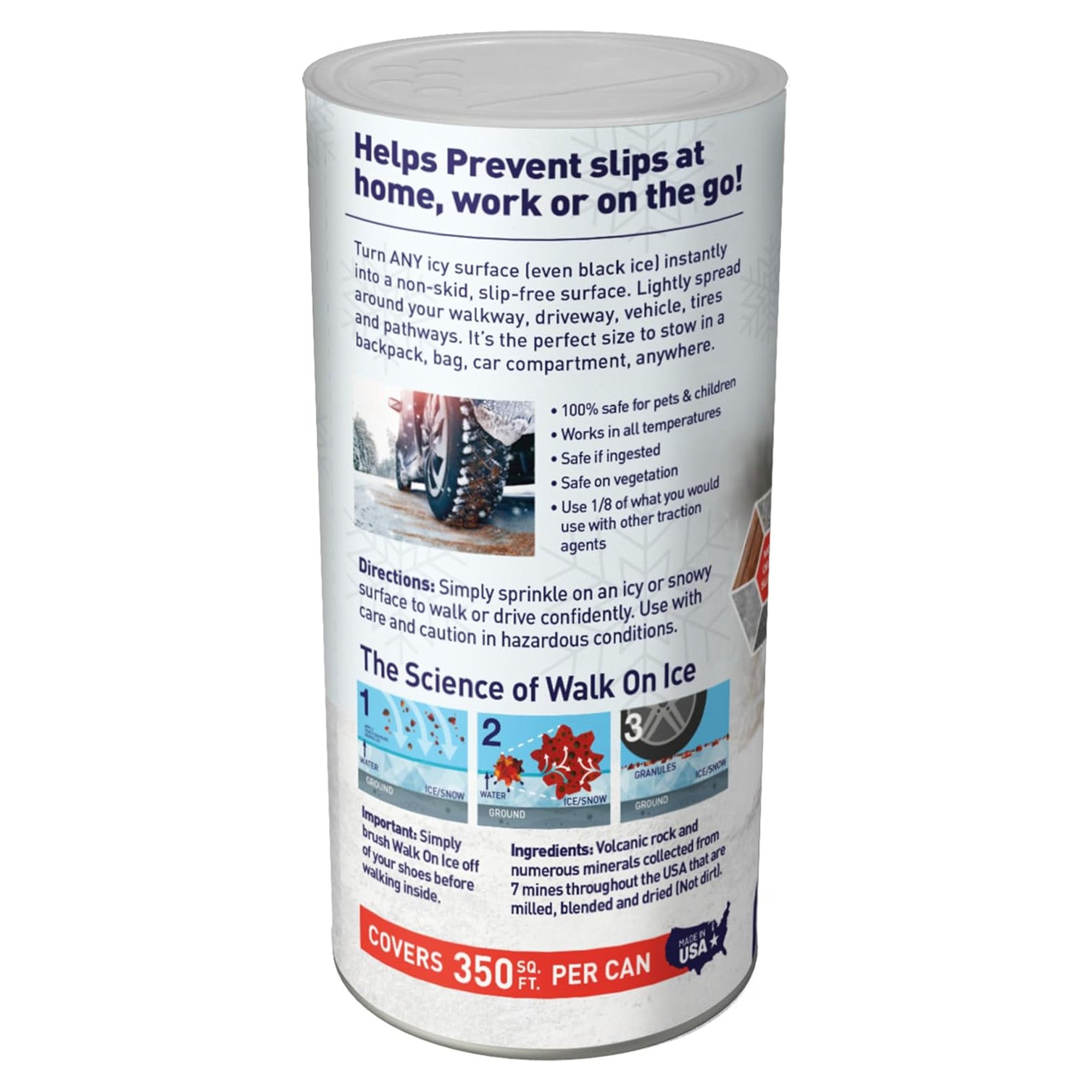 Gaia 12pk Ice Snow Melt to Help Prevent Slips & Falls, 1.75 lbs (Open Box) - VMInnovations