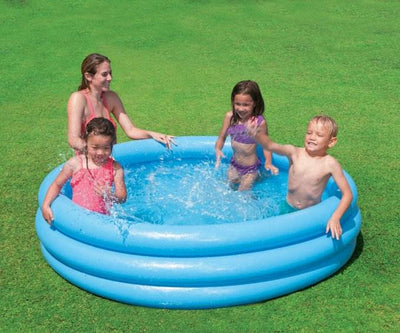 INTEX Crystal Blue Kids Outdoor Inflatable 66" Swimming Pool 58446EP - Open Box