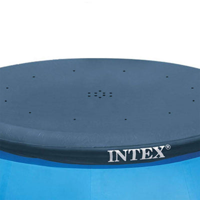 Intex 10 Ft Easy Set Round Above Ground Pool Vinyl Debris Cover, Blue (Open Box)