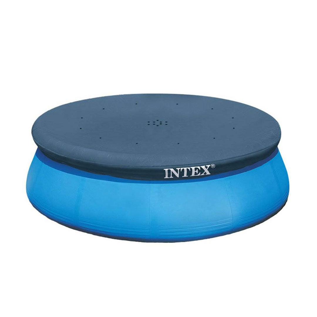 Intex 10 Ft Easy Set Round Above Ground Pool Vinyl Debris Cover, Blue (Open Box) - VMInnovations