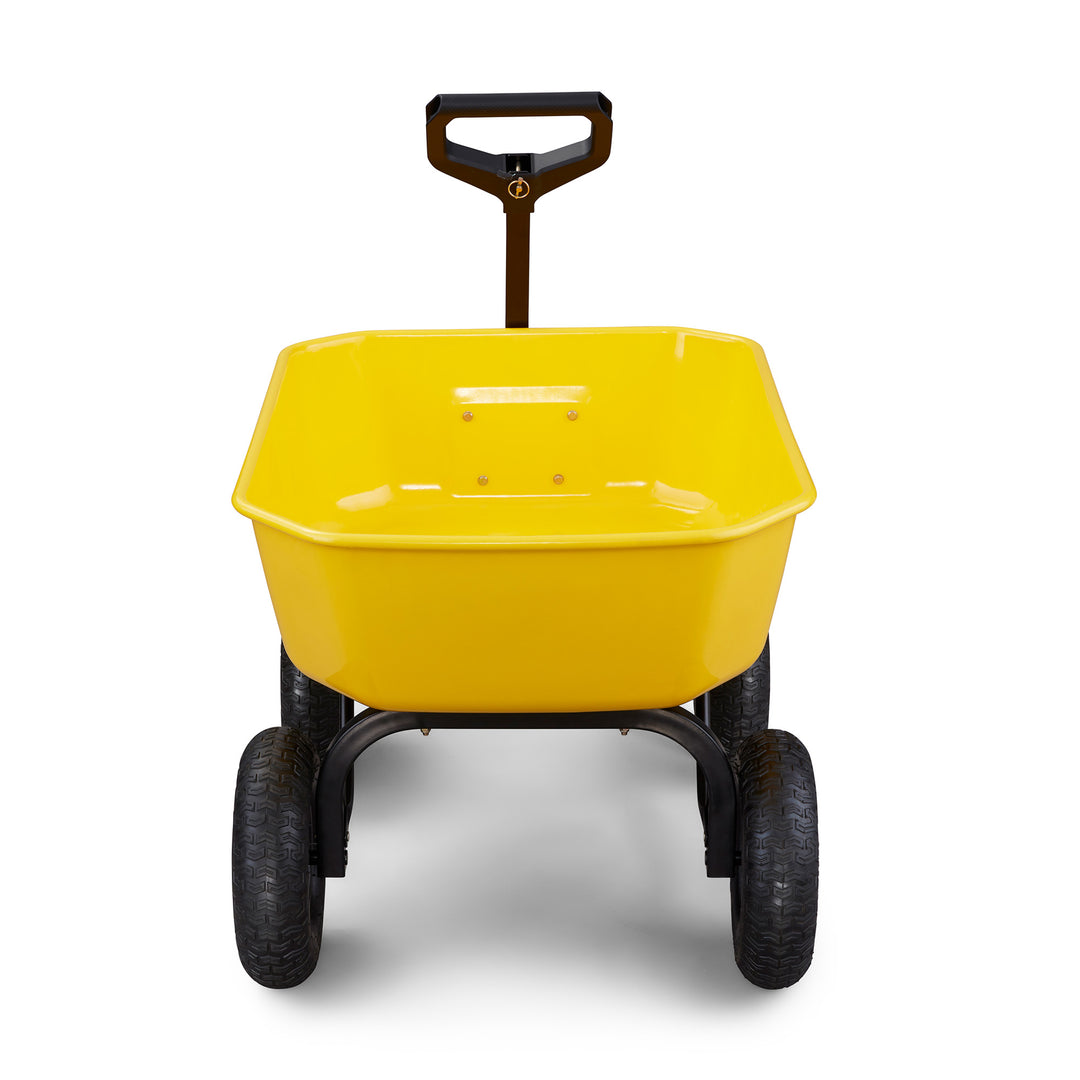 Gorilla Carts Heavy Duty Steel Yard Dump Cart Garden Wagon & 13" Tires(Open Box)