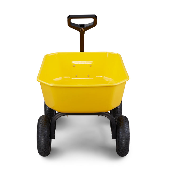 Gorilla Carts Heavy Duty Steel Yard Dump Cart Garden Wagon & 13" Tires(Open Box)