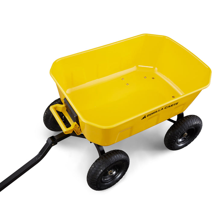 Gorilla Carts Heavy Duty Steel Yard Dump Cart Garden Wagon & 13" Tires(Open Box) - VMInnovations