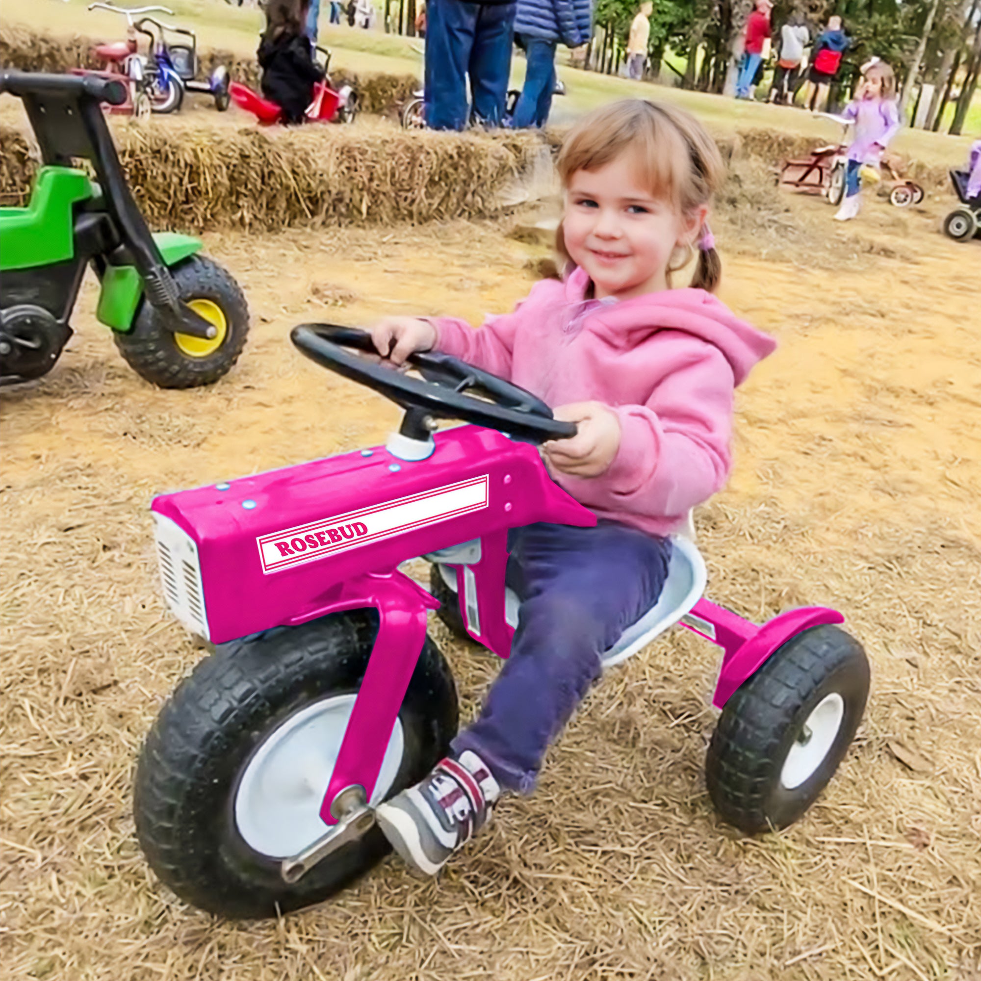 Tricam Outdoor Tractor Tricycle 22"Steel Toddler Bike Kids Ride On Toy(Open Box)