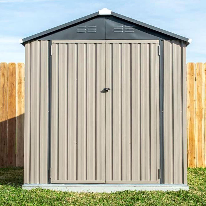 COVER-IT Metal Lockable Storage Shed for Outdoor or Backyard Storage, 8' x 6'