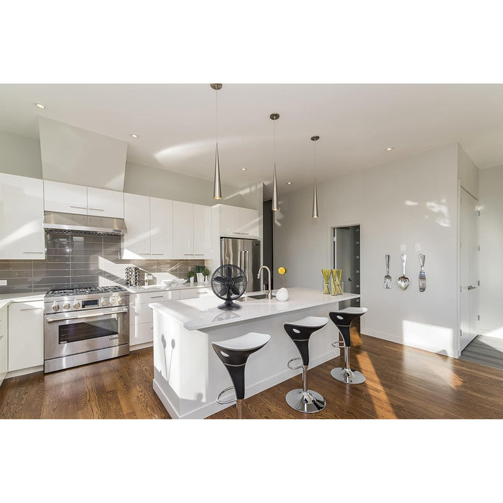 Good Housekeeping All-Metal Oscillating Retro Desk Fan, 12", Black (Open Box) - VMInnovations