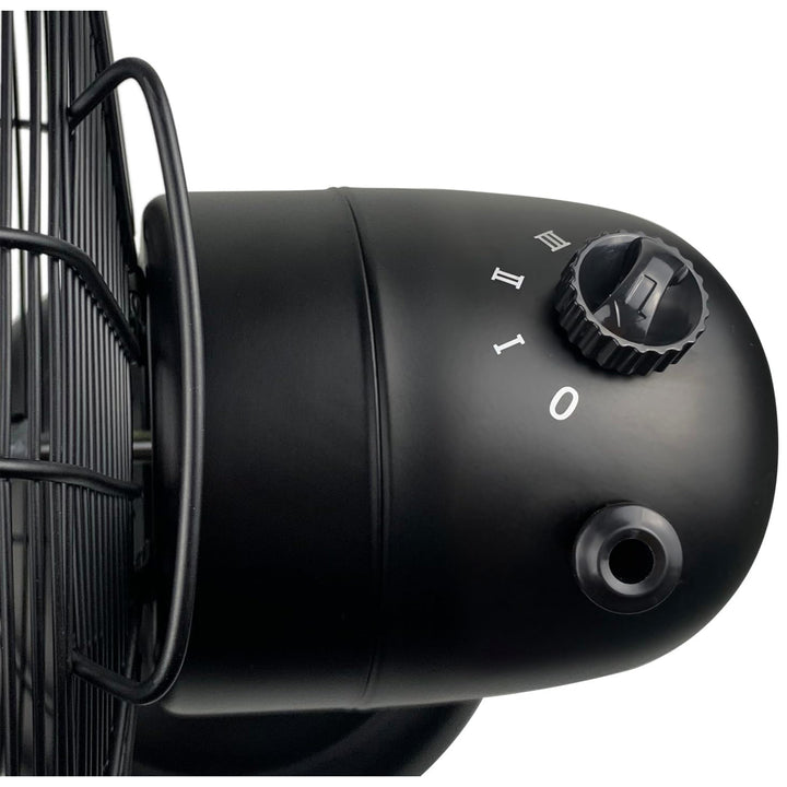 Good Housekeeping All-Metal Oscillating Retro Desk Fan, 12", Black (Open Box) - VMInnovations