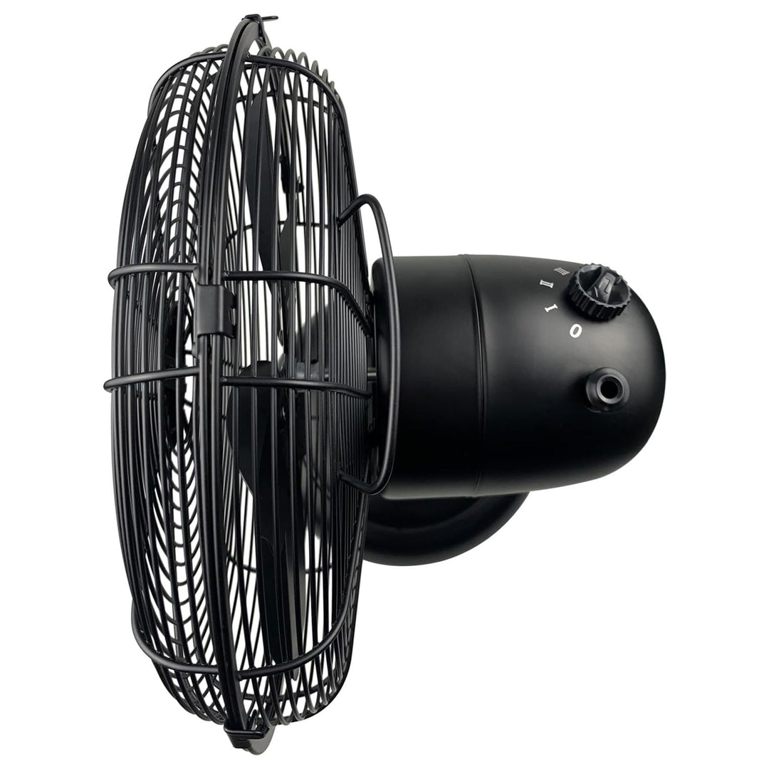Good Housekeeping All-Metal Oscillating Retro Desk Fan, 12", Black (Open Box)